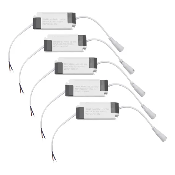 Kit 5 Driver Led Reator Fonte Para Painel Plafon 50w Bivolt 127/220v Foto 1