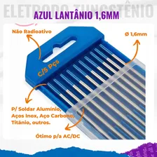 Kit 5 Eletrodo Vareta Tungstênio Tig Azul 2% Lantânio 1,6mm Foto mini 2