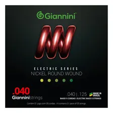 Kit 5 Encordoamento Baixo Giannini Electric Geebrl5 5c 0.040 Foto mini 2