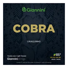Kit 5 Encordoamento Cavaquinho Giannini Cobra Gescl NÃckel Foto mini 2