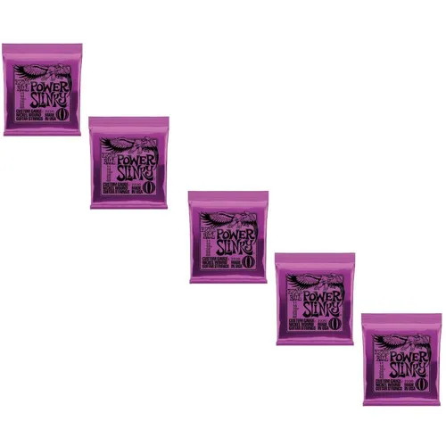 Kit 5 Encordoamento Guitarra 011 Ernie Ball Power Slinky Foto 1