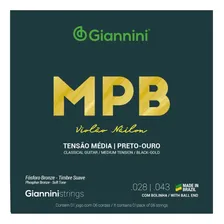 Kit 5 Encordoamento Violão Giannini Mpb Nylon Genwbg Fósforo Foto mini  2