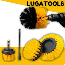 Kit 5 Escovas Limpeza Sofas Tapetes Estofados Parafusadeira Foto mini 3