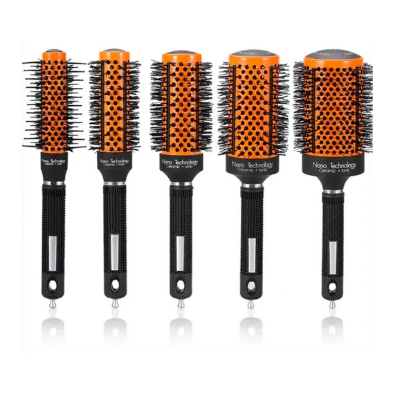Kit 5 Escovas Profissionais Cabelo Thermo Ceramic + Ionic Foto 1