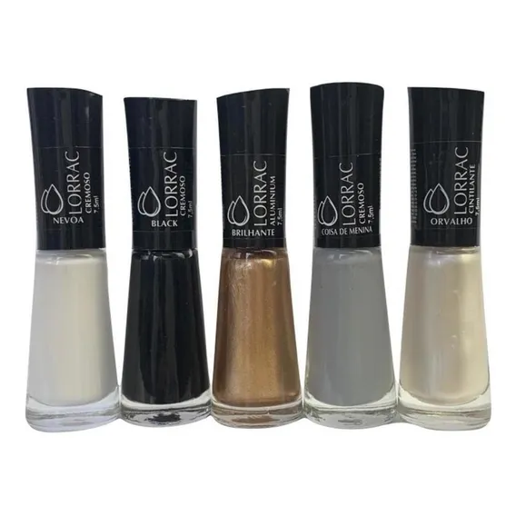 Kit 5 Esmalte Manicure Profissional Cores Lindas Unha Lorrac Cor Kit 6 Foto 1