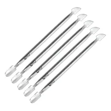 Kit 5 Espátulas Dupla Para Cutículas Unhas Aço Inox Foto  mini 1