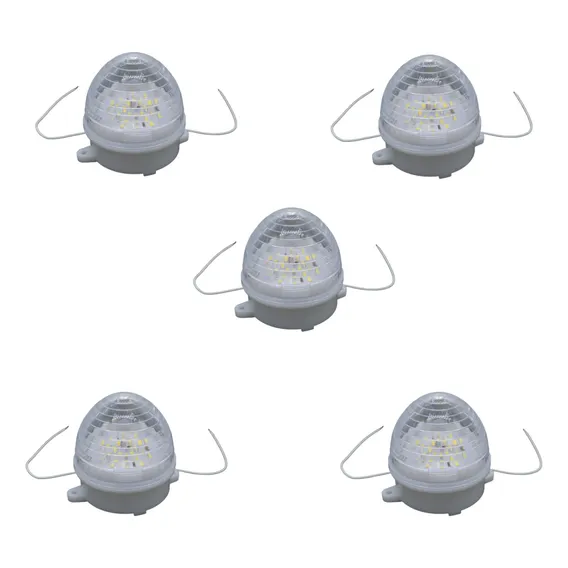 Kit 5 Estrobo Led Redondo Flash Decoração Uso Externo 220v Foto 1
