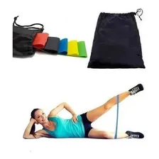Kit 5 Faixas Elásticas Atividade Física + Cinta Modeladora Foto mini  2