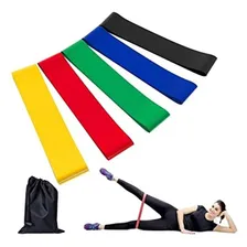 Kit 5 Faixas Elásticas Thera Band Com 5 NĂveis Fisioterapia Foto mini 4