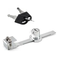 Kit 5 Fechadura Para Vitrine Cromada Trava Jacaré Trinco Foto mini 3