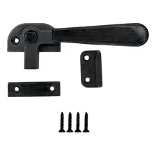 Kit 5 Fecho Trinco Janela Basculante Banheiro Maxim Ar Preto Foto  mini 1