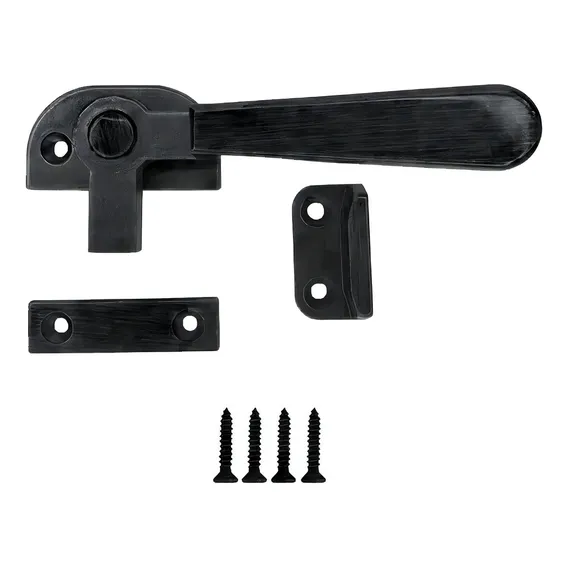 Kit 5 Fecho Trinco Janela Basculante Banheiro Maxim Ar Preto Foto 1
