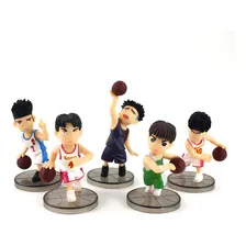 Kit 5 Figure Action Bonecos Slam Dunk Maki Sendoh Fujima Foto mini 2
