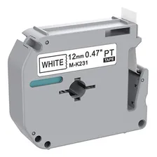 Kit 5 Fita CompatÃvel Brother M231 Mk 231 Mk231 12mm Branca Cor Branco Foto mini 3