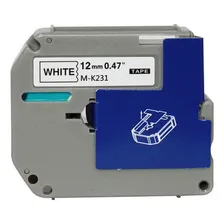Kit 5 Fita M231 Mk231 Mk 231 Pt-90 12mm Compatível Premium Cor Preto no Branco Foto mini 4