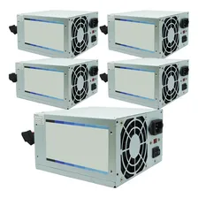 Kit 5 Fonte Pc Atx 200w Reais Real Silenciosa C/ Cabo Bivolt Cor Prata 110v/220v Foto mini 1
