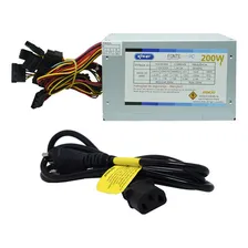 Kit 5 Fonte Pc Atx 200w Reais Real Silenciosa C/ Cabo Bivolt Cor Prata 110v/220v Foto mini 3