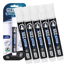 Kit 5 Giz Líquido 8g 6mm Caneta Lousa Quadro Vidros Carros Foto mini 1