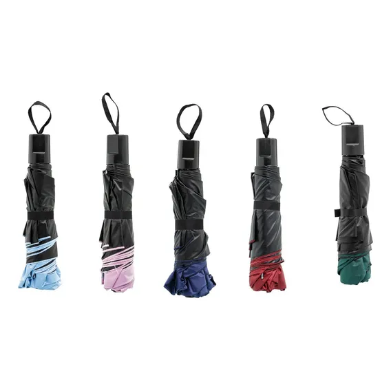 Kit 5 Guarda Chuva Sombrinha Colorido Protecao Uv Reforçado Foto 1
