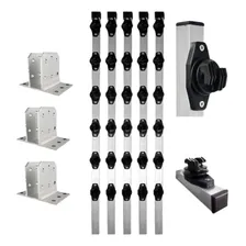 Kit 5 Haste Industrial 6 Isoladores C/ 3 Suportes De Fixação Foto mini 1