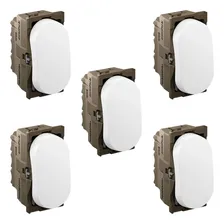 Kit 5 Interruptor Simples Branco Nereya Legrand 663000 Foto mini 1