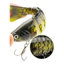 Kit 5 Iscas Articuladas 6 Sessões Lambari 10cm 18g 2 Ganchos Cor Verde/preto Foto mini 2