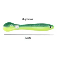Kit 5 Iscas Artificiais Pesca Soft Shad Jig Tucunare 10cm Foto mini 2