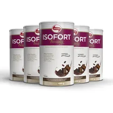 Kit 5 Isofort Beauty Whey Protein Isolado 450g Cacau Vitafor Foto  mini 1