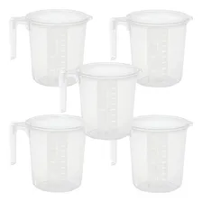 Kit 5 Jarras Medidoras Plastica 1 Litro Graduada Atóxica Foto  mini 1