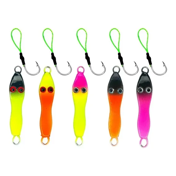 Kit 5 Jumping Jig Sapinho + 5 Suporte Hook Isca Artificial Cor 20 Gramas Foto 1