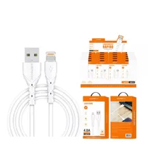 Kit 5 Kapbom Cabo Para iPhone, Cabo iPhone, Cabo Ios, Cabo Carregador, Cor Branco Kapbom Foto mini 1