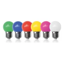 Kit 5 Lampada Bolinha Led G45 3w E27 127v Azul Galaxy Foto mini 4