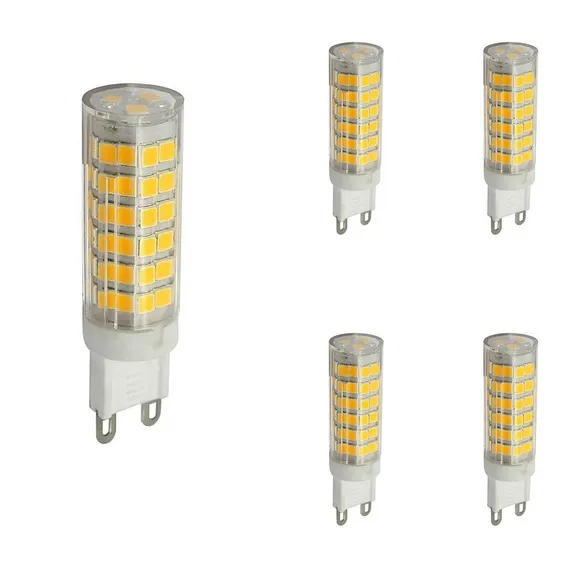 Kit 5 Lâmpada Led Halopim G9 7w Lustres E Pendentes Cristal Luz Branco-quente Foto 1