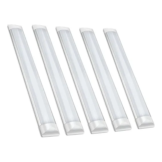 Kit 5 Lâmpada Led Tubular 60cm Slim Branco Frio 20w = 40w Luz Branco-frio 127/220v Foto 1