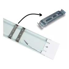 Kit 5 Lâmpada Led Tubular 60cm Slim Branco Frio 20w = 40w Luz Branco-frio 127/220v Foto mini 3