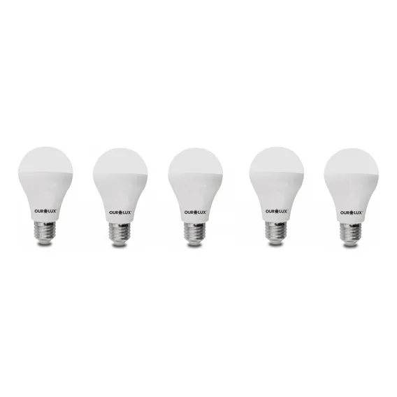 Kit 5 Lampadas Led 12w Ourolux Bivolt Branca 6500k Foto 1