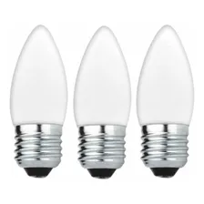 Kit 5 Lampadas Vela Leitosa 25w Soquete E27 220v Foto  mini 1