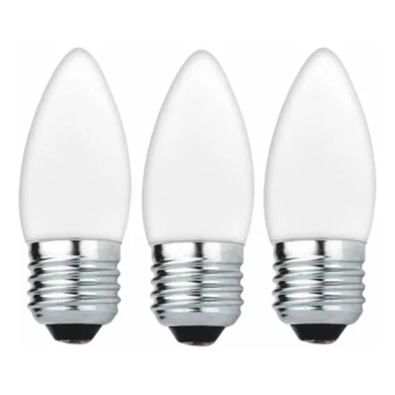 Kit 5 Lampadas Vela Leitosa 25w Soquete E27 220v Foto 1
