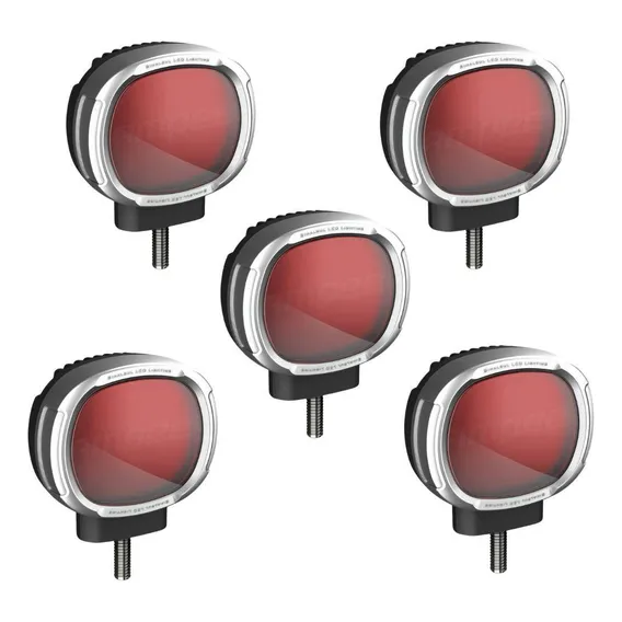 Kit 5 Lanternas Três Marias Foguinho Led Bivolt Vermelha Foto 1