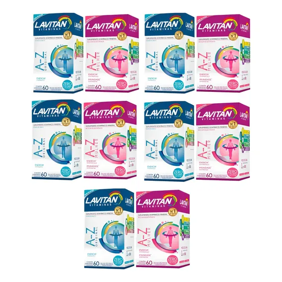 Kit 5 Lavitan A-z Mulher 60 Comp + 5 Lavitan A-z 60 Comp Foto 1