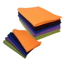 Kit 5 Limpa Chão Flanelas Microfibra Pano 60x40 Multiuso Pan Cor Colorido Foto mini 1
