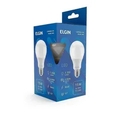 Kit 5 Lâmpadas Bulbo Led A60 15w Bivolt 6.500k Branca Fria Foto mini 3