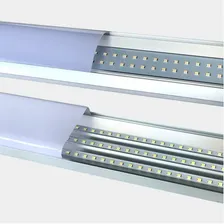 Kit 5 Luminária Led Tubular 120cm 6000k Slim Completa 60w Estrutura Branco 110v/220v (bivolt) Foto mini 4