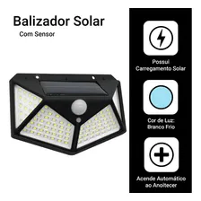 Kit 5 Luminária Parede Solar 100 Leds Luz Balizador Jardim Cor Preto Foto mini 4