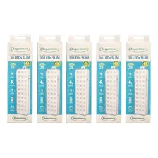 Kit 5 LuminĂĄrias De EmergĂȘncia Segurimax Slim 30 Leds Combo Cor Branco 110V/220V Foto mini 2