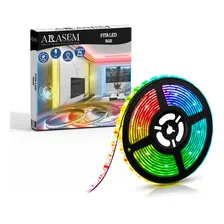 Kit 5 Luminárias Fita Led 3528 5m 12v Ip65 À Prova Dágua Rgb Decorativas Foto mini 1