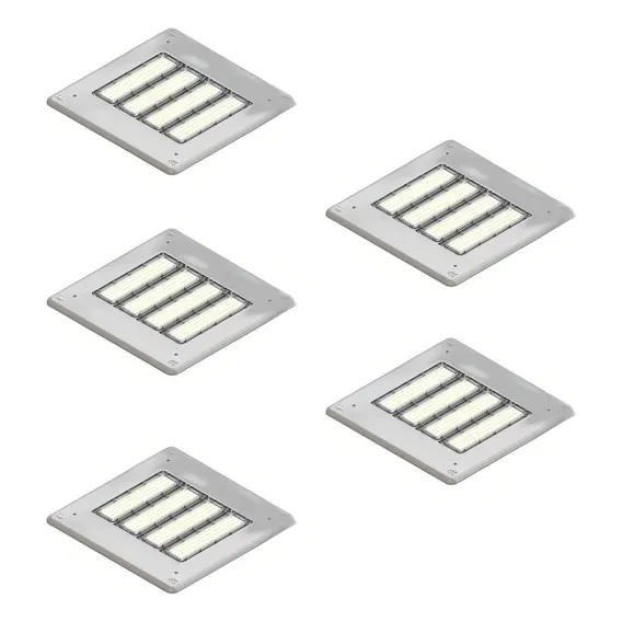 Kit 5 Luminárias Posto Combustível 400w (led Osram) 36000l Estrutura Branco 110v/220v Foto 1