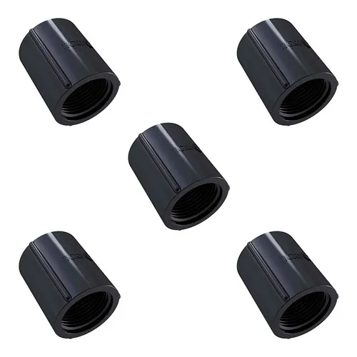 Kit 5 Luva Eletroduto Rosqueável Pvc 1 Polegadas Preto Tigre Foto 1