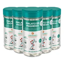Kit 5 Magnésio Dimalato Puro 120 Cápsulas Gelatina Meissen Sabor Não Aplica Foto mini 1