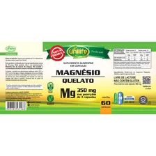 Kit 5 Magnésio Quelato Unilife Contendo 60 Cápsulas Sabor Neutro Foto mini  3
